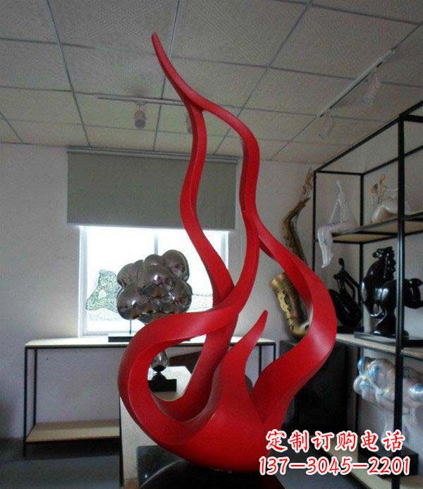 泰安精致不锈钢火苗雕塑