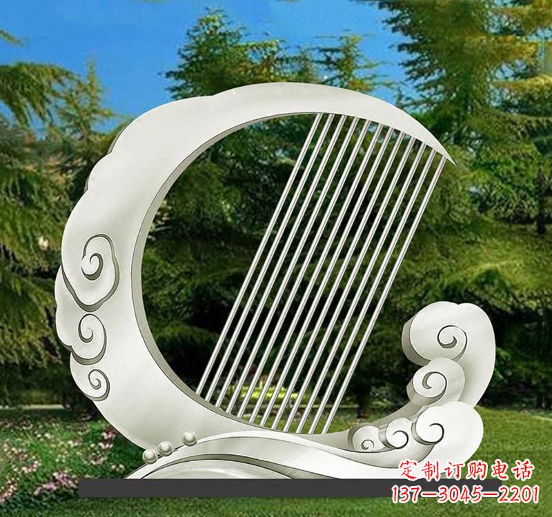 泰安精美的不锈钢月亮雕塑