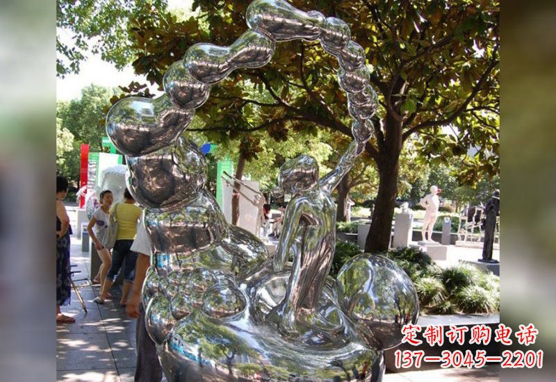 泰安精美不锈钢儿童雕塑