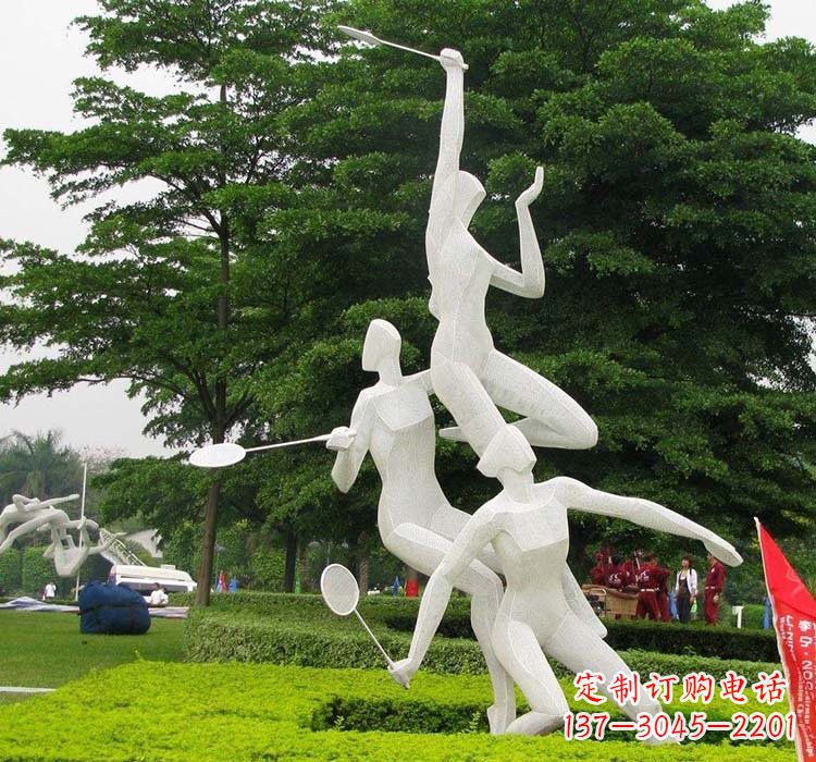 泰安精美绝伦的不锈钢羽毛球雕塑