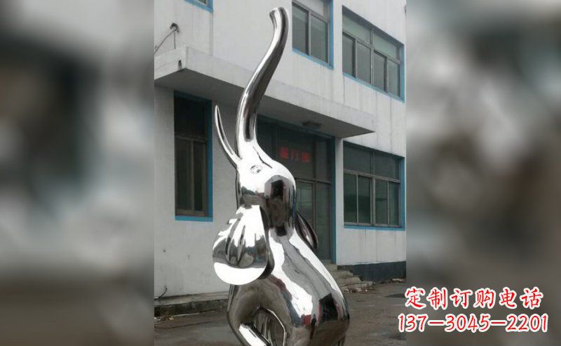 泰安精致的不锈钢大象雕塑