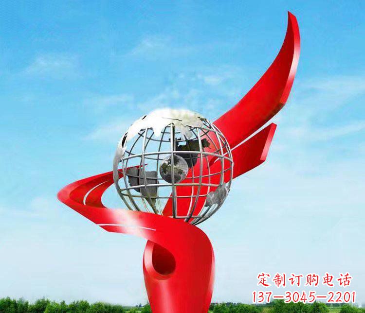 泰安不锈钢地球雕塑精美的艺术品
