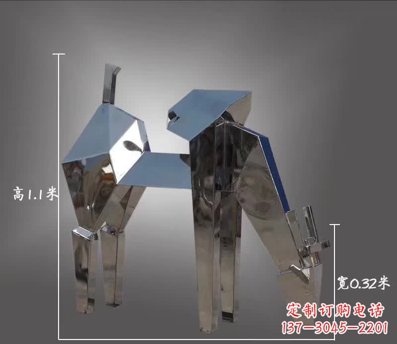 泰安不锈钢动物雕塑——鹿