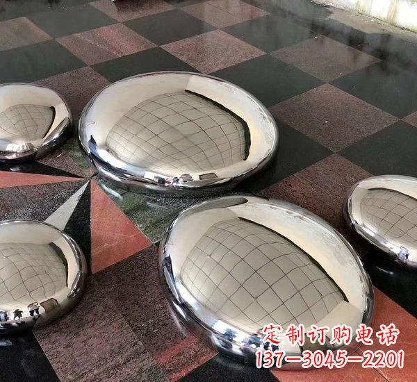 泰安精致的不锈钢鹅卵石雕塑
