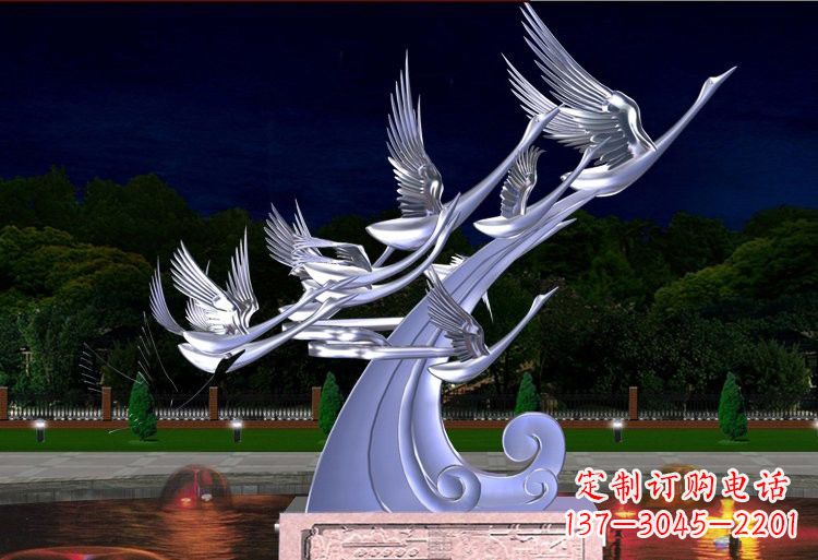 泰安不锈钢雕塑——以天鹅为灵感