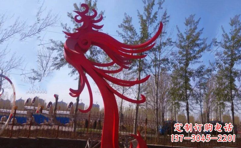 泰安不锈钢凤凰雕塑——象征着美丽与力量