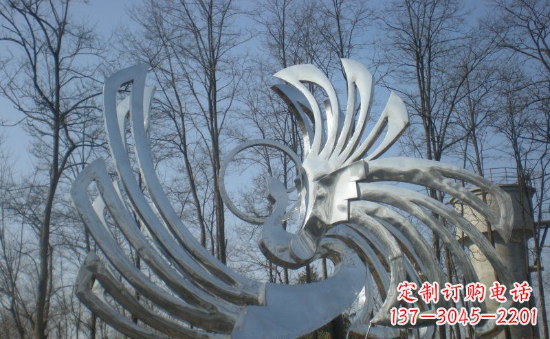 泰安精美的不锈钢凤凰雕塑