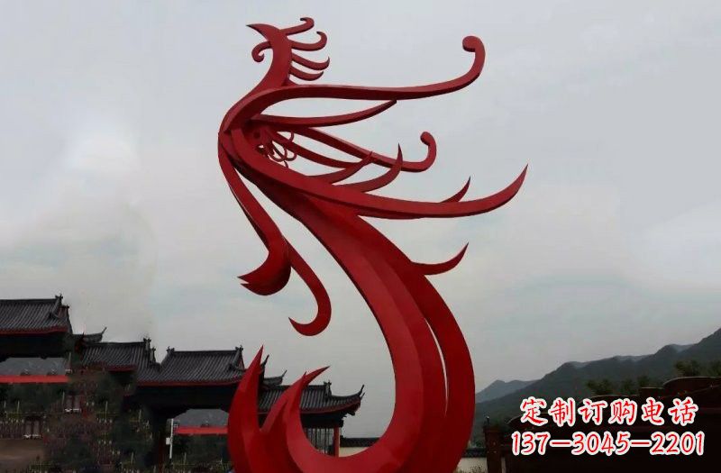 泰安精美不锈钢凤凰雕塑