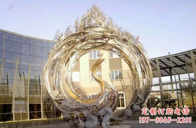 泰安不锈钢凤凰涅槃雕塑