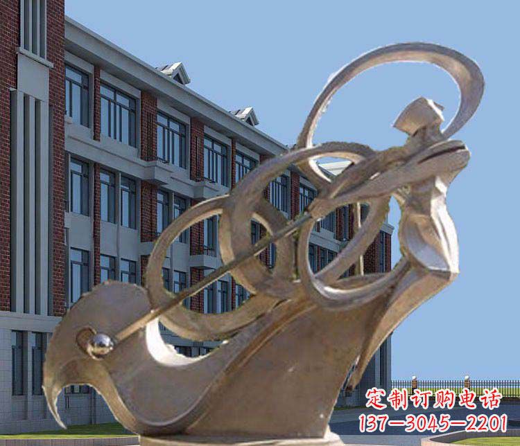 泰安不锈钢制作的高尔夫球人物雕塑