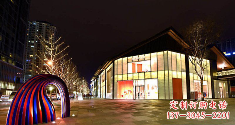 泰安不锈钢拱门雕塑——点缀街边景观