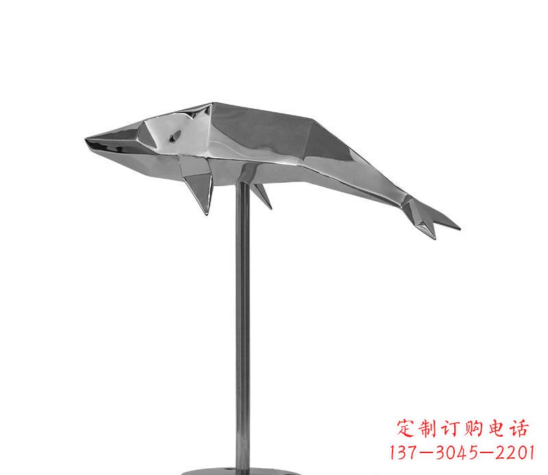 泰安不锈钢海豚雕塑