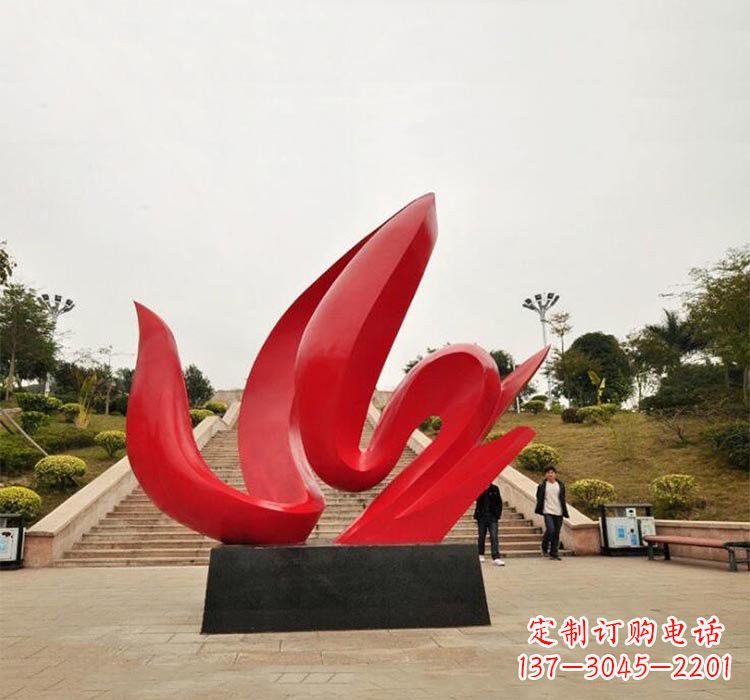 泰安不锈钢抽象火苗雕塑