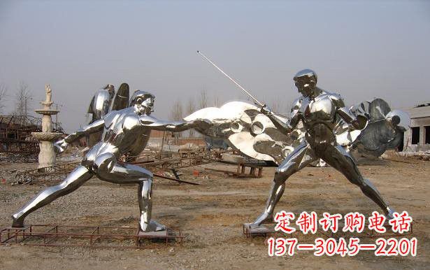 泰安不锈钢雕刻的运动员雕塑
