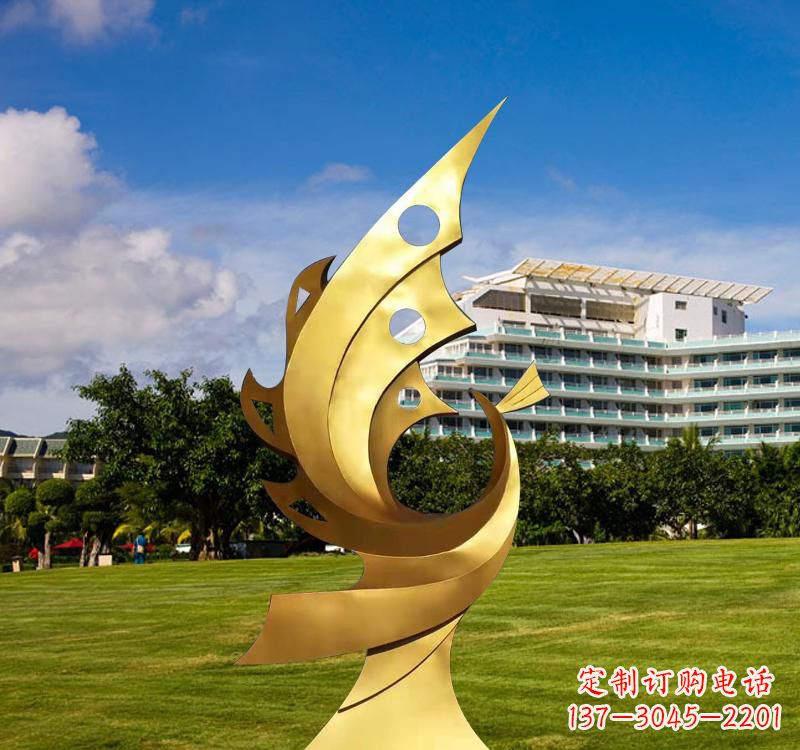 泰安不锈钢凤凰雕塑精致而古典