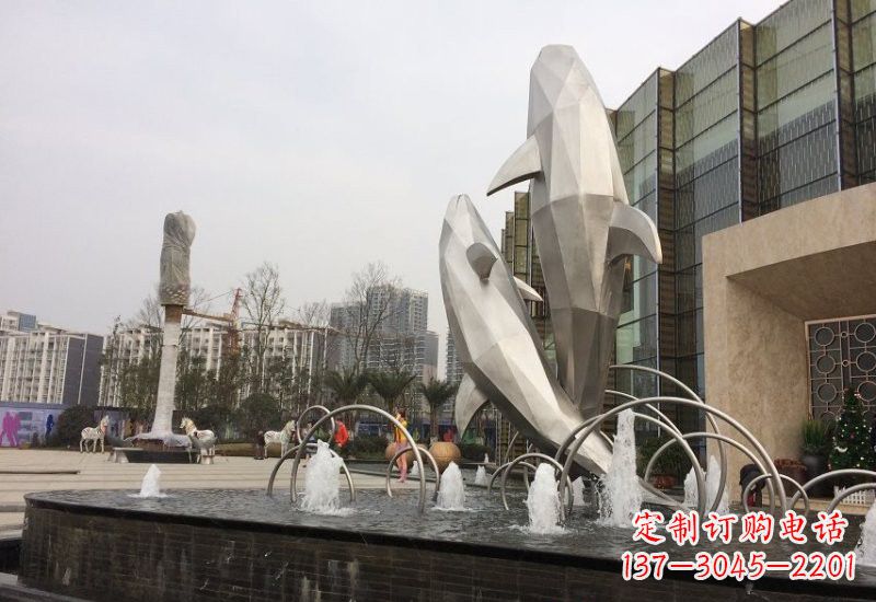 泰安海豚雕塑——从不锈钢抽象块面到精美的艺术品