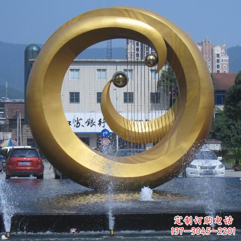 泰安不锈钢喷泉雕塑美丽与宁静
