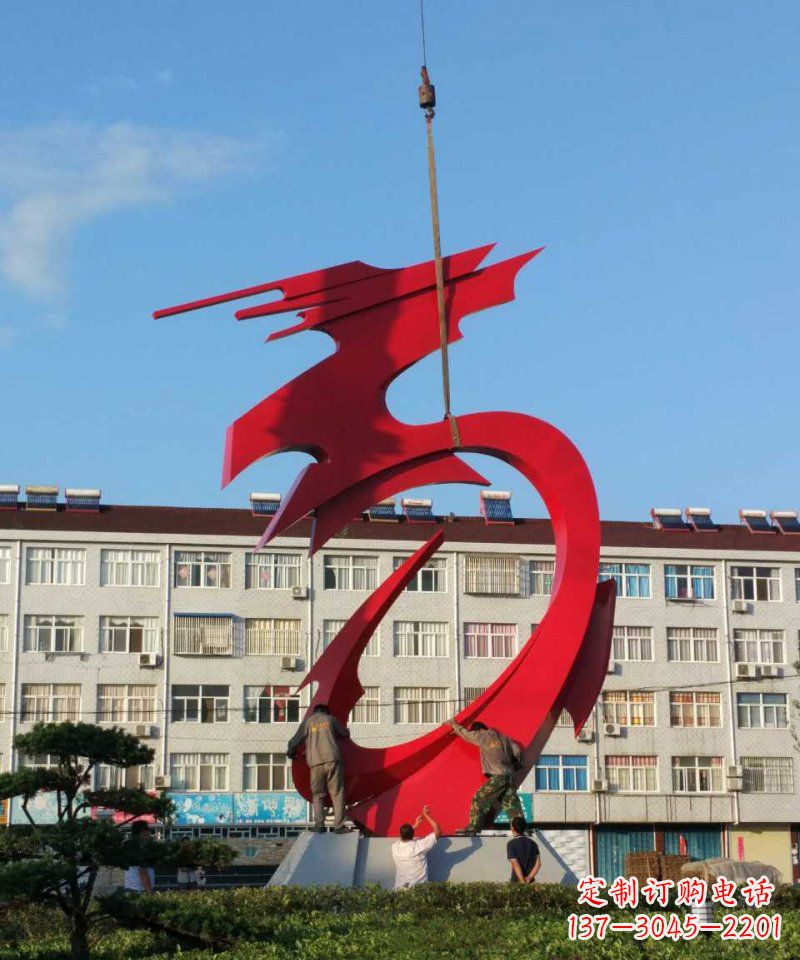泰安不锈钢龙雕塑展现龙城市景观之美