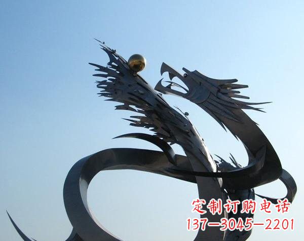 泰安不锈钢龙雕塑精美雕刻,灵动灵气