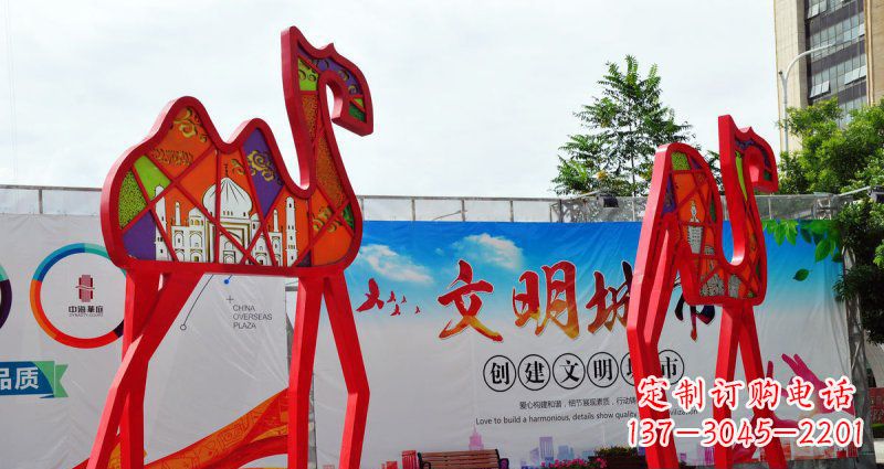 泰安不锈钢骆驼雕塑