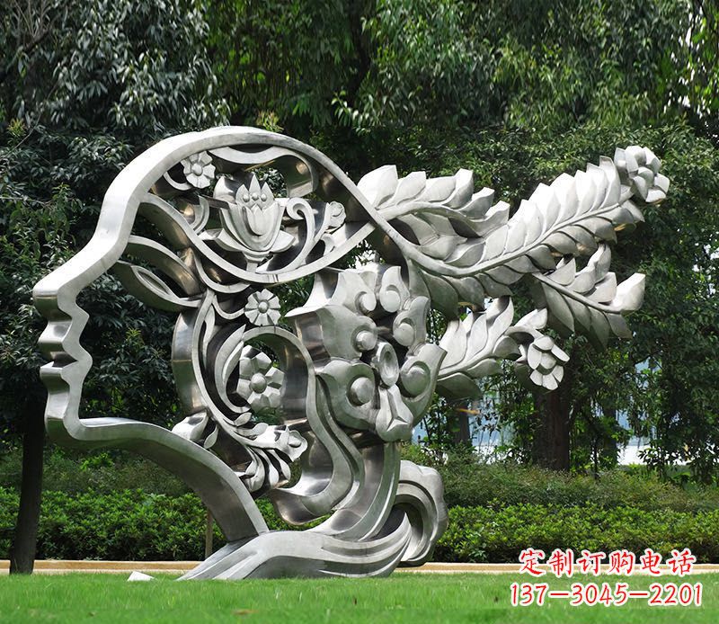泰安不锈钢美女雕塑给空间带来灵动的美