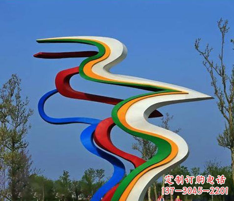 泰安精美不锈钢飘带雕塑