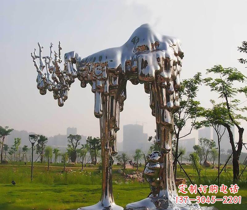 泰安拱门雕塑以不锈钢点缀精美的艺术品