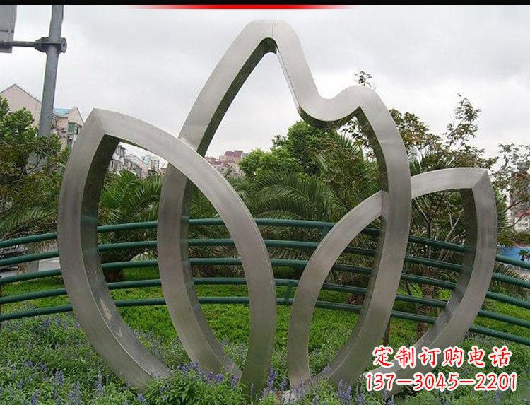 泰安不锈钢抽象树叶雕塑2