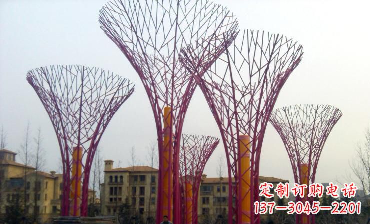 泰安不锈钢抽象树枝城市景观雕塑