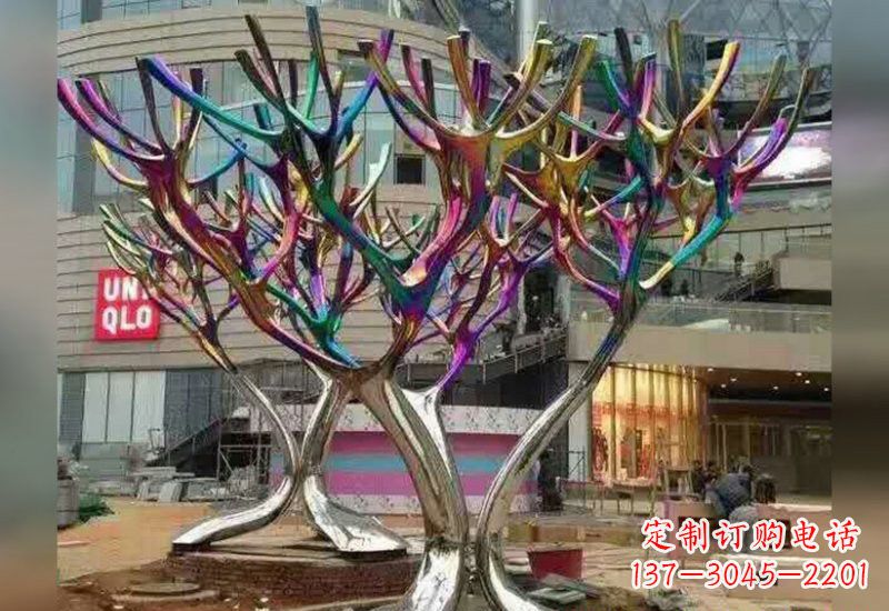 泰安不锈钢抽象树枝雕塑