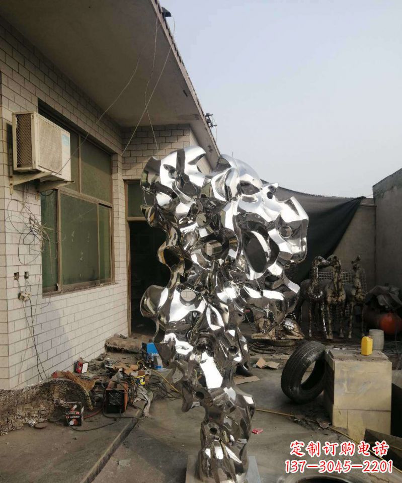 泰安太湖石雕塑不锈钢的艺术精品