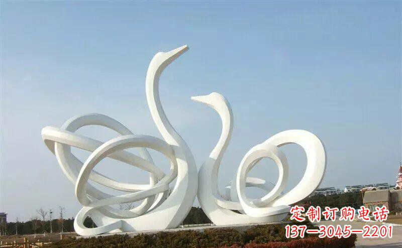 泰安不锈钢制作的天鹅雕塑