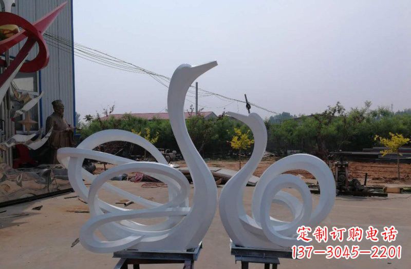 泰安精美不锈钢天鹅雕塑