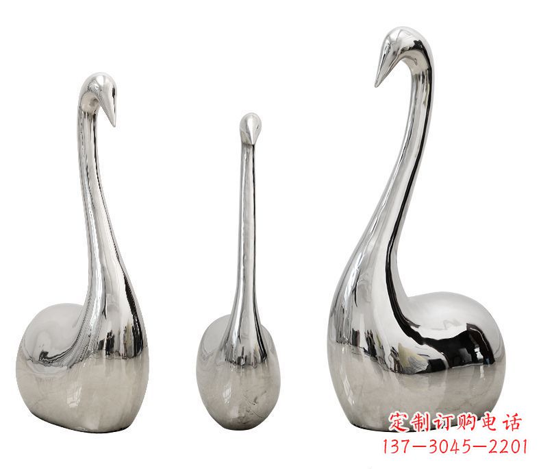 泰安精美不锈钢天鹅雕塑