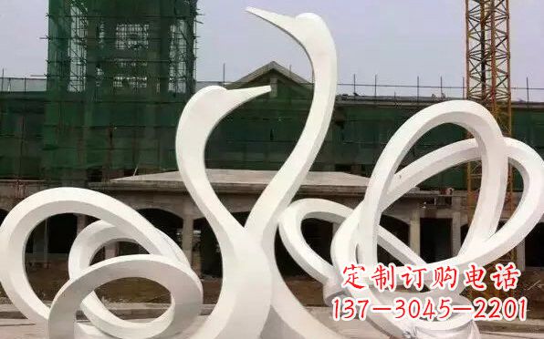 泰安不锈钢天鹅雕塑美丽而优雅