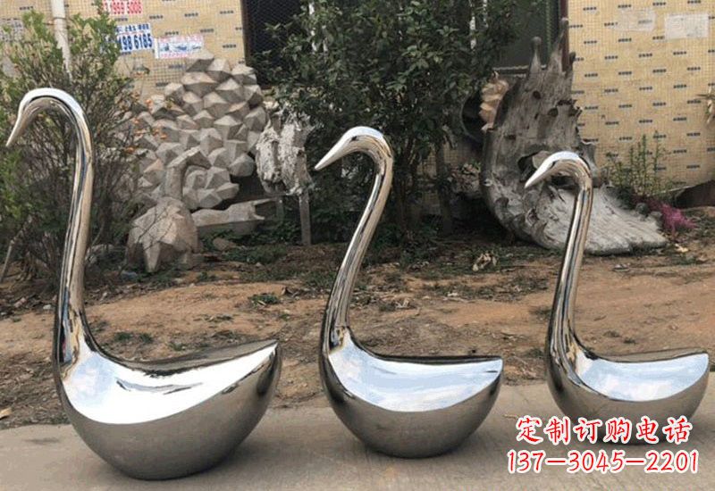 泰安不锈钢制作的天鹅雕塑