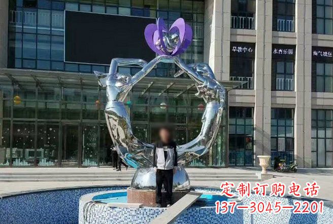 泰安不锈钢抽象女孩雕塑