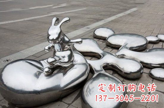泰安不锈钢兔子雕塑