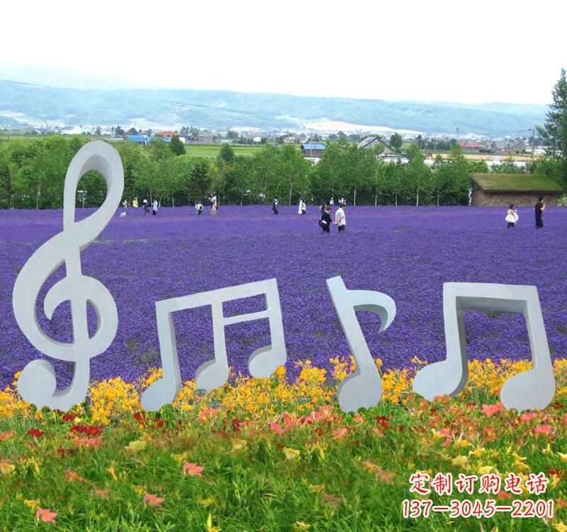 泰安精美不锈钢音符雕塑