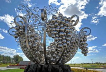 泰安不锈钢葡萄雕塑——城市的艺术之美