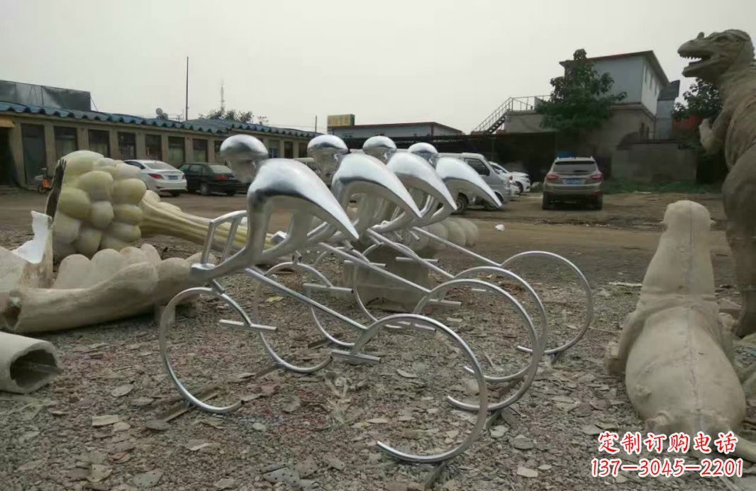 泰安不锈钢自行车雕塑