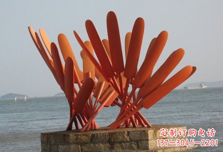 泰安不锈钢船桨雕塑经典的海洋景观