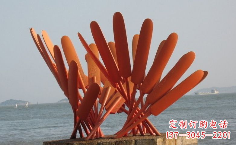 泰安精美不锈钢船桨雕塑