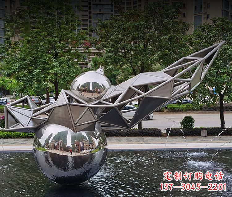 泰安不锈钢葫芦雕塑美丽耐用的艺术杰作