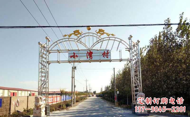 泰安不锈钢牌坊雕塑艺术展示美丽乡村