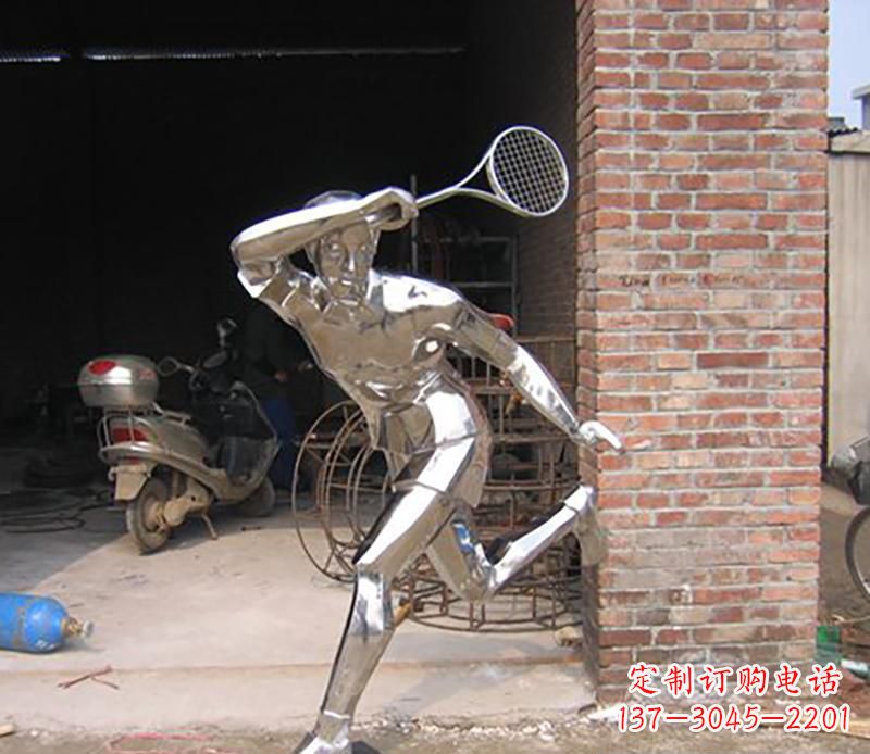 泰安不锈钢打羽毛球雕塑