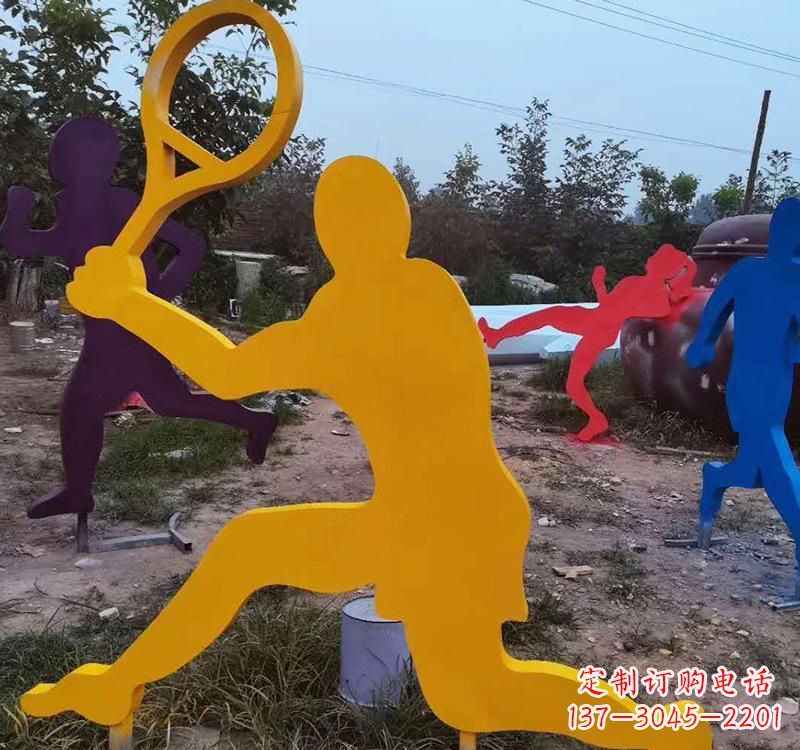 泰安不锈钢打羽毛球雕塑2