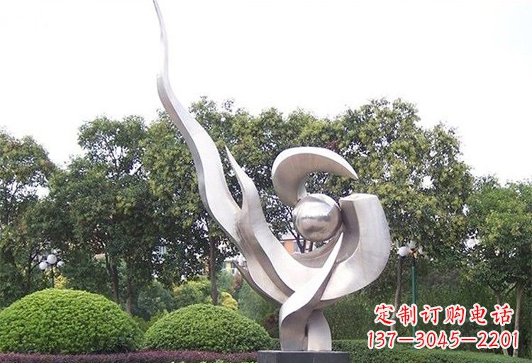 泰安不锈钢大抽象鸽子雕塑