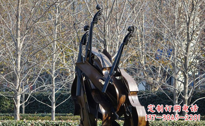 泰安不锈钢大提琴雕塑细节丰富的艺术象征