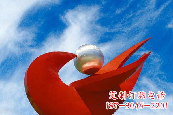泰安不锈钢大型抽象和平鸽雕塑